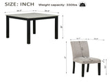 Dinings Only, Wooden Dinings Set of 4, Kitchen with Padded Seat, Upholstered Side W1998P375155