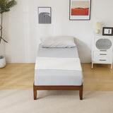 Basic bed frame, painted pine wood, brown, twin size, 189*96.5*30.5cm, wooden bed, single bed 66496405