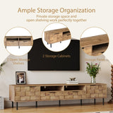 Mid Century TV Stand 2 Drawers, Media Console Table for TVs up to 85'', Entertainment Center N710P193724P