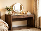 Farmhouse Computer Desk with 2 PullOut Drawers, 48 Sturdy Engineered Wood Writing Workstation, 15335754