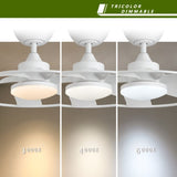 Light Pro 22 in. LED Indoor Matt white Smart Ceiling Fan with DC Motor T3177P284011