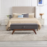 COOLMORE Teddy wool fabric, solid wood feet for solid weighing, and bed end stool with storage W1539P242732