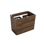 ZUN Alice-30F-105,Floor cabinet WITHOUT basin, Walnut color, With three drawers, Pre-assembled W1865107748