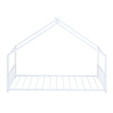 Twin Size Metal House Bed, White MF305886AAK