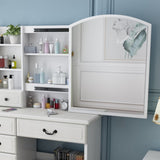Fashion Vanity Desk with Mirror and Lights for Makeup, Vanity Mirror with Lights and Table Set with W509120067