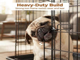 24/30 Inch Dog Crate, Black - Durable Metal Puppy Cage with Removable Tray, Collapsible 71666424