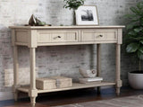 Series Console Table Traditional Design with Two Drawers and Bottom Shelf 67551365