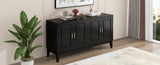 4-Door Sideboard Storage Cabinet Door Shelf for Living Room and Dining Room, Two Large Cabinets N759P192455B
