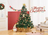 Artisanal Woven Hyacinth Christmas Tree Collar - 28in Natural Rattan & Wicker Tree Skirt/Base Cover 27755571
