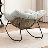 Rocking Chair, Chenille Upholstered Accent Chair, Modern Nursery Rocking Chair for Living Room, W2915P309402