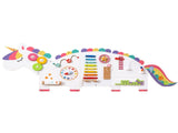 11-in-1 Dinosaur Activity Wall Busy Board Panels-- Wooden Sensory Toy-White 20630388