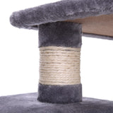 ZUN Multi-Level Cat Condo with Hammock & Scratching Posts for Kittens Tall Cat Climbing Stand with Plush W2181P155322