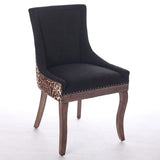 A&A Furniture,Ultra Side Dining Chair, Thickened fabric chairs with neutrally toned solid wood legs, W1143P209903