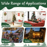 4FT Lighted Christmas Tree Yard Decorations, Pre-lit Holiday Decor with 110 Warm White LED Lights 73238893