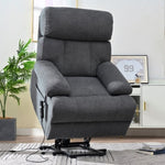 ZUN Oversized Power Lift Recliner Chair for Elderly, Electric Fabric Recliner Chair for Seniors, Home W1028P261272