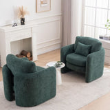 Round Corner Modern Dining Chair - Stylish Single Seat for Modern Spaces Green W3206P298326