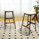 Modern Set of 2 Bar Stools Comfortable & Stylish Counter Height and Bar Height Bar Stools,Soft W2105P145996