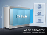 81" Commercial Refrigerator 72 Cu.ft with 3Solid Door Reach-In Refrigerators Stainless Steel ETL W2095P436608