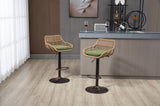 ZUN COOLMORE Modern Swivel Bar Stools Set of 2 Adjustable Counter Height Chairs with Footrest for W39594822