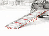 Brown Portable Dog Ramp Foldable Stairs for Medium Small Dogs to Get on Car Truck SUV 87858351