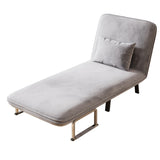 31.5 Convertible Chair Bed, Tri-Fold Sofa Bed with Adjustable Backrest & Pillow, Leisure Chaise W1767P220576