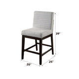 Edwyn Gray Linen & Espresso Finish Counter Height Chair B2726P313157