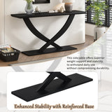 Mirod 57'' Modern Rustic Console Table with Cross-Leg Design,Sturdy Construction and Ample Surface N760P214643B