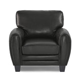 Modern Living Room Furniture 1pc Chair Black Faux Leather Covering Retro Styling Furniture B01159023