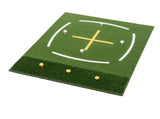 5'x4' Golf Hitting Mat with Cross Stance Guide, Indoor Outdoor Golf Practice Mat with 7 Tee W1422P449907