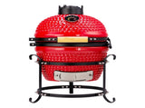 13-inch Portable Ceramic Charcoal Grill with Grill Stand, Stainless Steel Cooking Grate, Heat 29244848