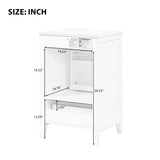 20" Bathroom Vanity with Sink, Bathroom Cabinet with Soft Closing Door, Storage Rack and A Drawer, N725P185452B