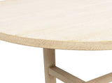 Milo 85" 8-Seat Oval Reclaimed Wood Dining Table, Light Natural Cerused Reclaimed Pine Wood B2719P485498