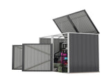 Garbage Bin Shed Stores 2 Trash Cans Metal Outdoor Bin Shed for Garbage Storage,54 cubic feet of 42366856