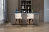 ZUN COOLMORE Counter Height Bar Stools Set 2 for Kitchen Counter Solid Wood Legs with a fixed height W153968291