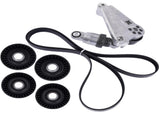 6Pcs Drive Belt Kit W/ Tensioner & Idler Pulleys For 2012-2018 Jeep Wrangler JK 3.6L 04627038AA 27502651