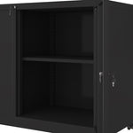 ZUN Metal Office Cabinet with 2 Drawers & Adjustable Shelves, Mobile Lateral Filing Cabinet with Lock 73468898