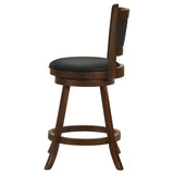 Chestnut and Black Wooden Swivel Stool B062P153512