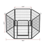 ZUN 6 Panels Heavy Duty Metal Playpen with door,31.7"H Dog Fence Pet Exercise Pen for Outdoor, Indoor W2181P171744