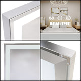 72X32 inch Oversized LED Bathroom Wall Mounted with 3 Color Modes Aluminum Frame Wall W708115598