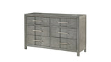 ZUN Modern Style 6-Drawer Dresser Silver Coated metal Handles made with wood in Gray Color B009139192