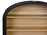 4-Tier Black Arched Bookshelf, 43" Tall Arched Bookcase with Storage Shelves W3123P333683