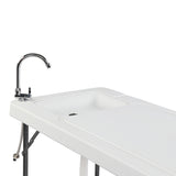Folding Portable Fish Fillet & Hunting & Cutting Table with Sink Faucet 08732906