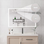 ZUN Bathroom Medicine Cabinet with Lights, 36×24 Inch LED Medicine Cabinet with Mirror, Double Door 97110512