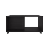 Patrick 36" Wide Coffee Table, Mobile, One Shelf, Rectangular, Living Room Black Wengue B200P253746