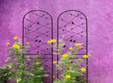 4 Pack Metal Garden Trellis 86.7" x 19.7" Rustproof Trellis for Climbing Plants Outdoor Flower W1586P268069