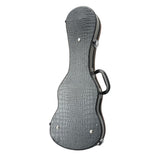 23" Concert Python Pattern Leather Ukulele Case Black 19272684