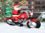6ft 18W 7 LED Lights Santa Claus Rides Motorcycle Garden Santa Claus Decoration 34343465