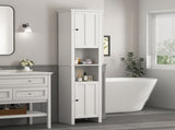 Bathroom Floor Storage Cabinet with 2 Doors Living Room Wooden Cabinet with 6 Shelves 15.75 11.81 W40935721