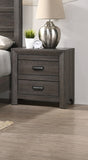 1pc Contemporary Nightstand End Table with Two Storage Drawers Brown Gray Finish Bedroom Wooden B011P163844