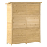 ZUN Outdoor 5.3ft Hx4.6ft L Wood Storage Shed Tool Organizer,Garden Shed, Storage Cabinet with 51003756